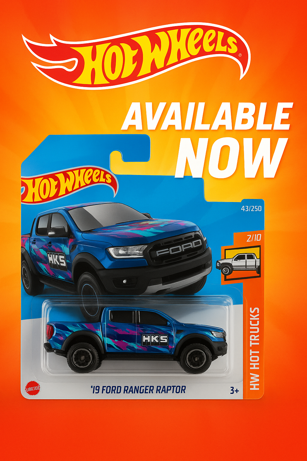 Hot Wheels 19 Ford Ranger Raptor