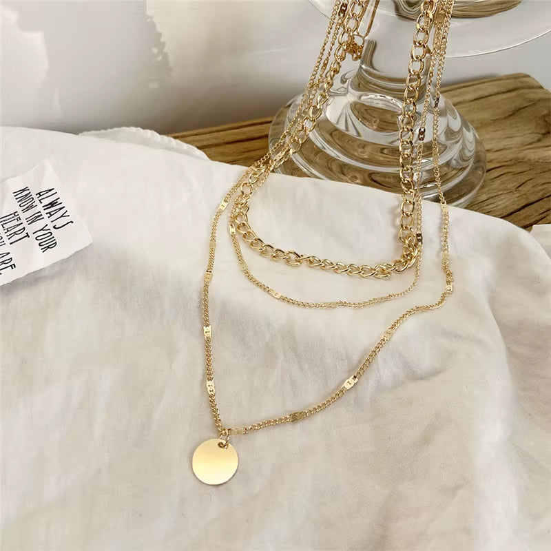 Vintage Necklace on Neck Chain Women'S Jewelry Layered Accessories for Girls Clothing Aesthetic Gifts Fashion Pendant 2022